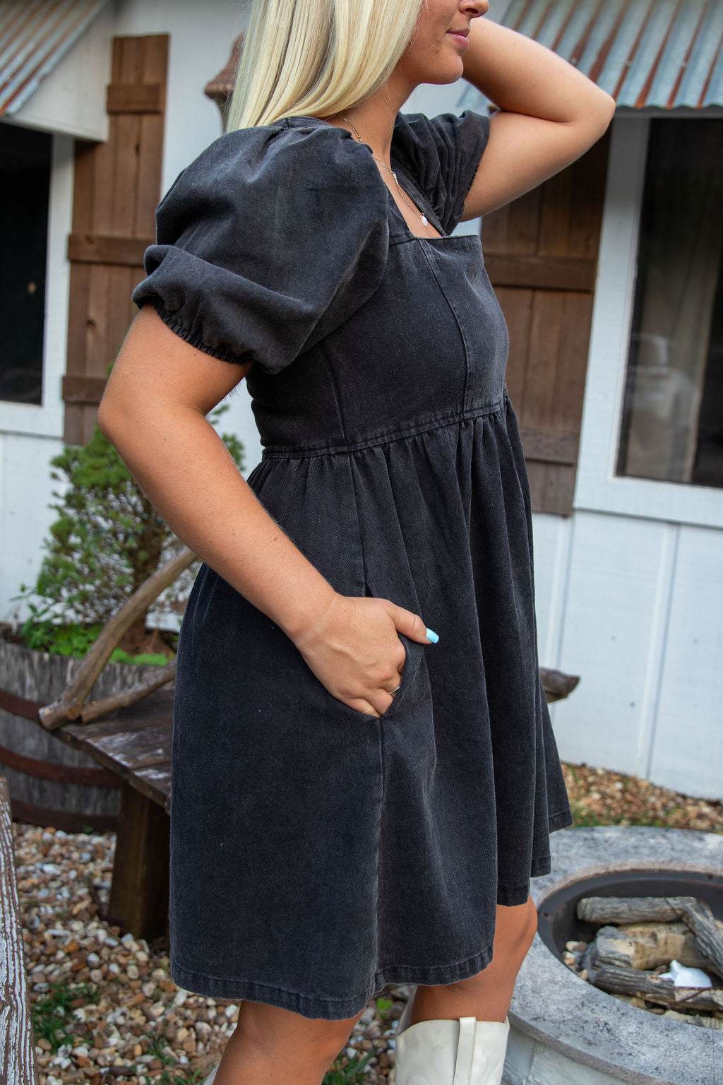 Denim Dreams Washed Dress FINAL SALE