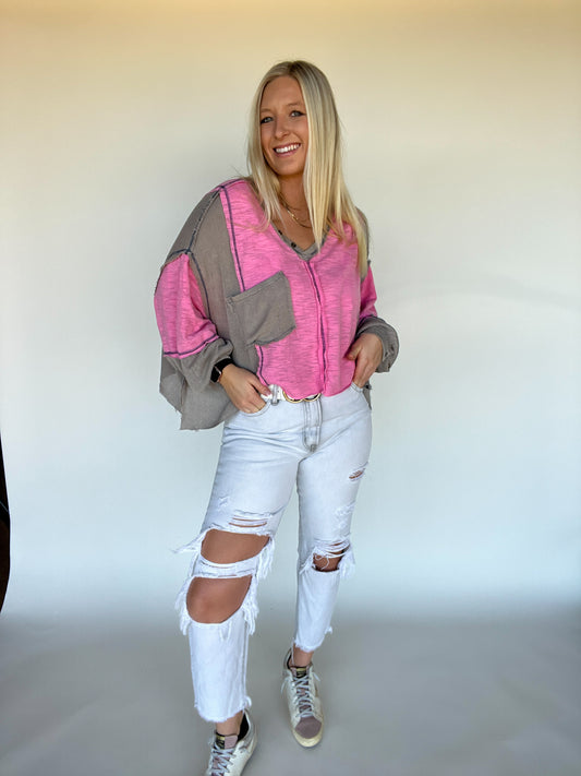 P.S. With Love Top - Candy Pink