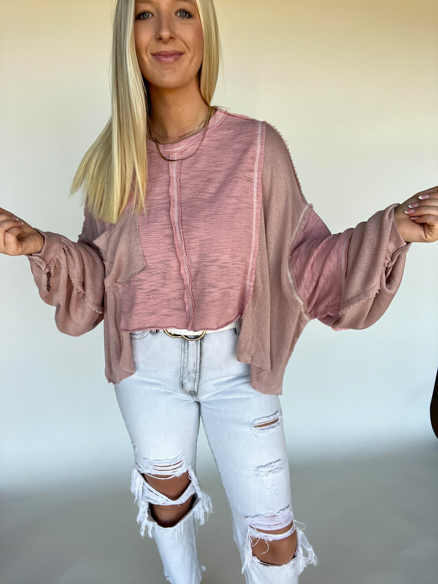 Make You Mine Top - Mauve