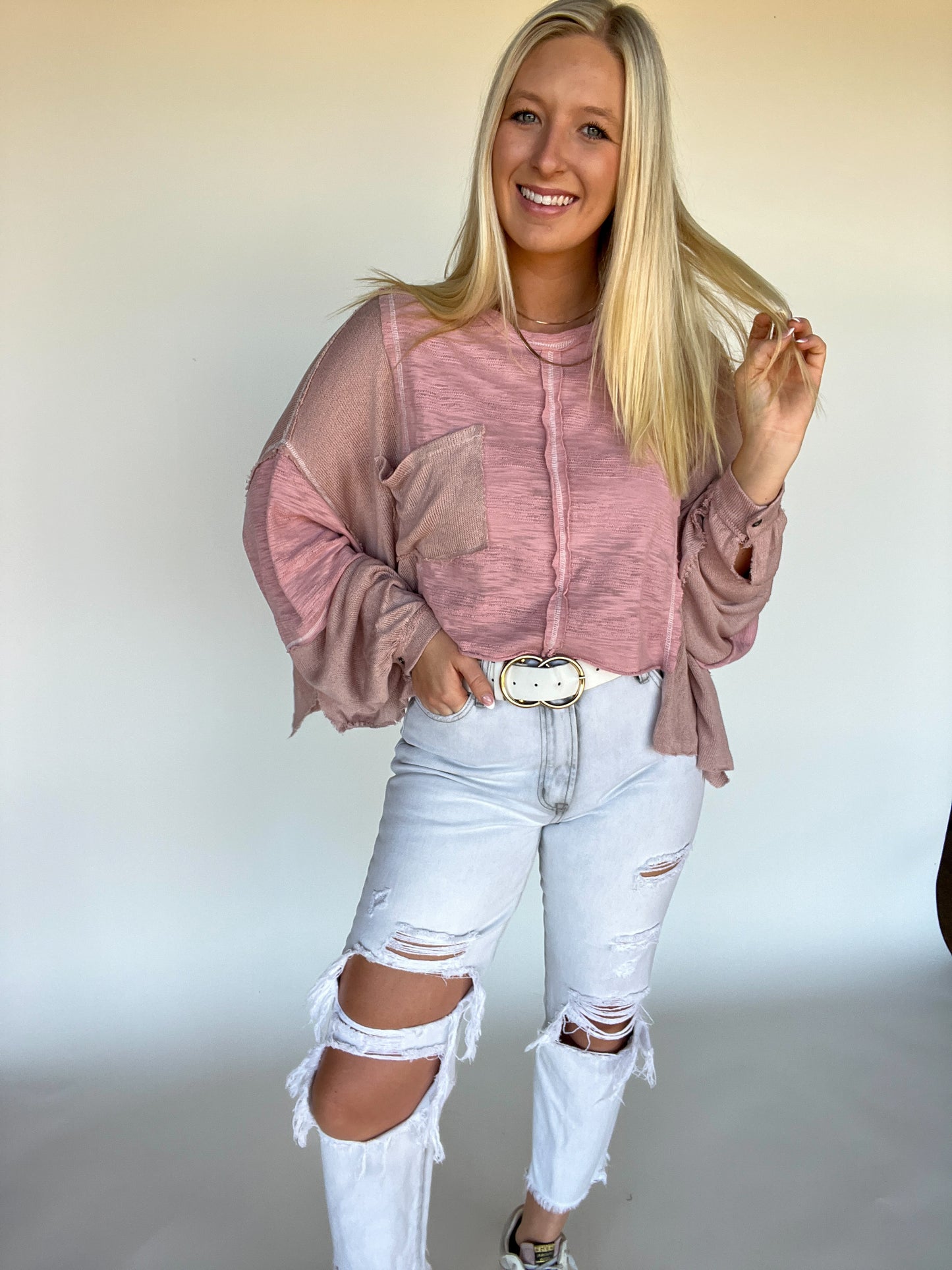 Make You Mine Top - Mauve