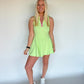 Chaney Quarter Zip Active Dress - Lime