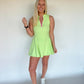 Chaney Quarter Zip Active Dress - Lime