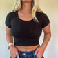 Decker Scoop Neck Tee - Black