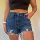 Savy Classic Denim Shorts - Dark Wash