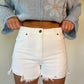 Layla Denim Shorts - White