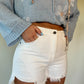 Layla Denim Shorts - White