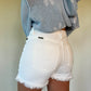 Layla Denim Shorts - White