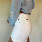 Layla Denim Shorts - White