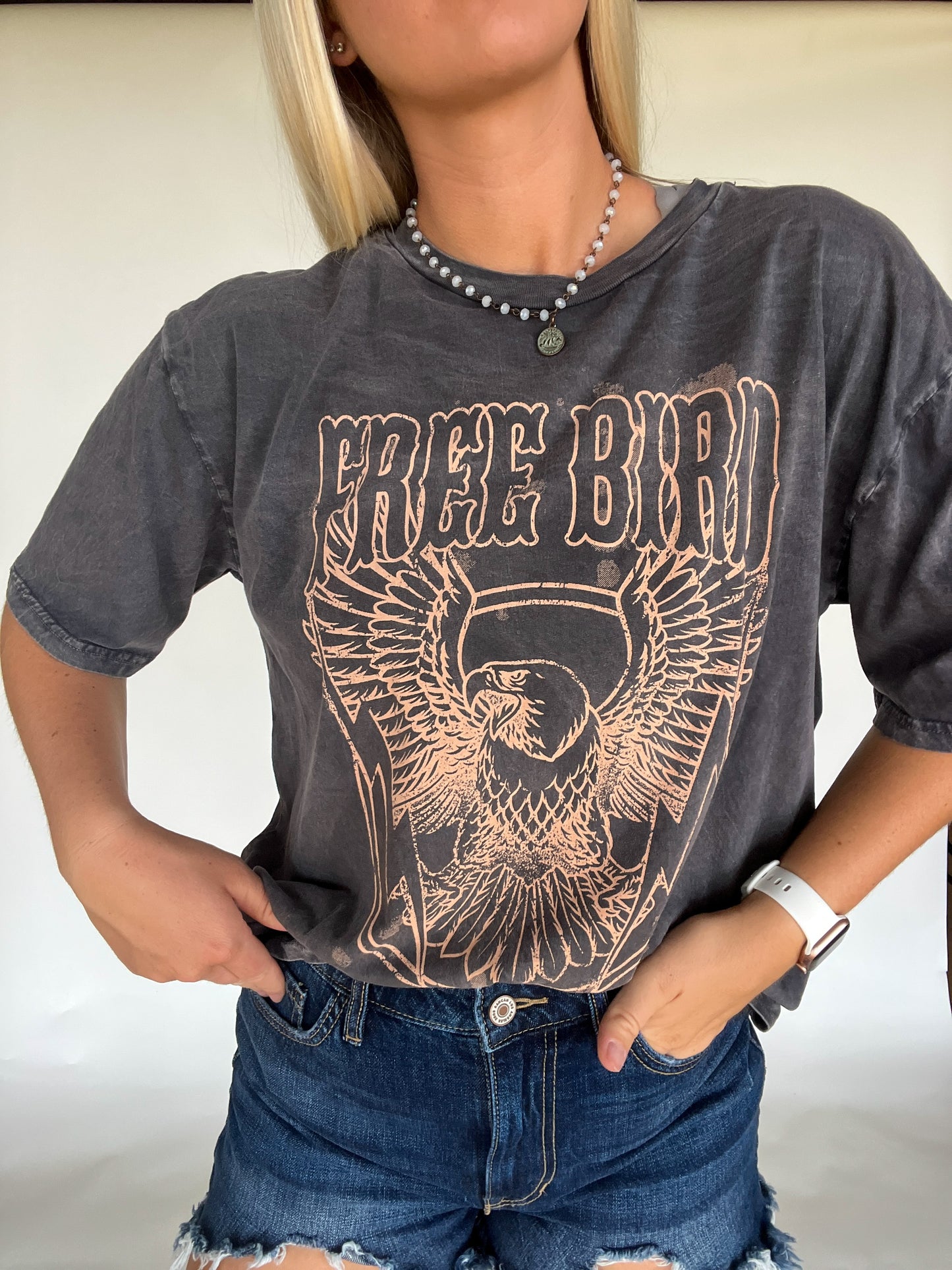Free Bird Oversize Graphic Tee