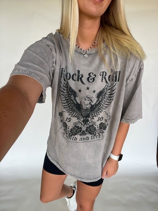 Rock N Roll 1990 Oversized Graphic Tee