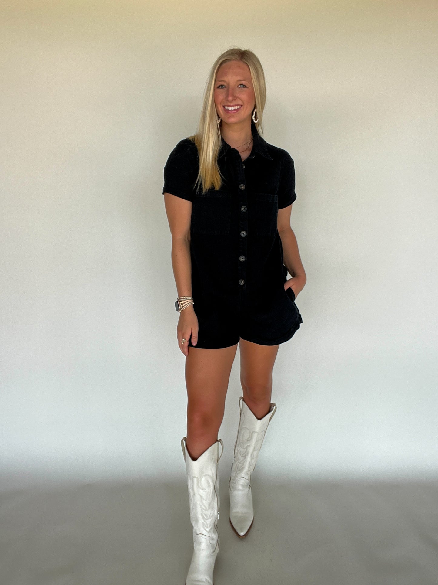 Ashton Romper - Black