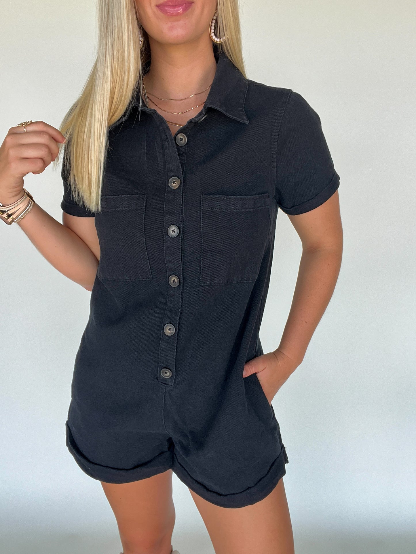 Ashton Romper - Black
