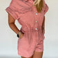 Quinn Vintage Denim Romper - Blush