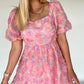 August Floral Mini Dress - Pink