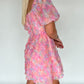 August Floral Mini Dress - Pink