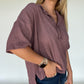 Gabby Waffle Knit Top - Mauve