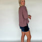 Gabby Waffle Knit Top - Mauve