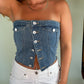 Denim Corset Top