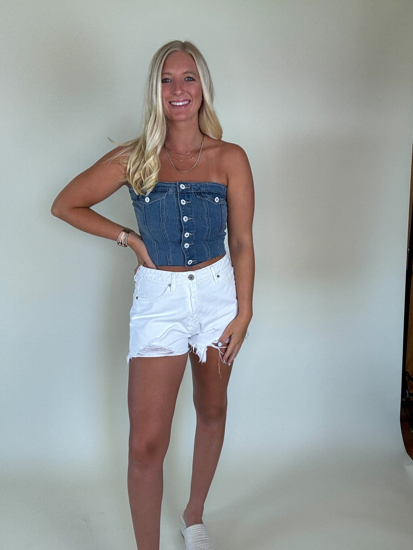 Denim Corset Top