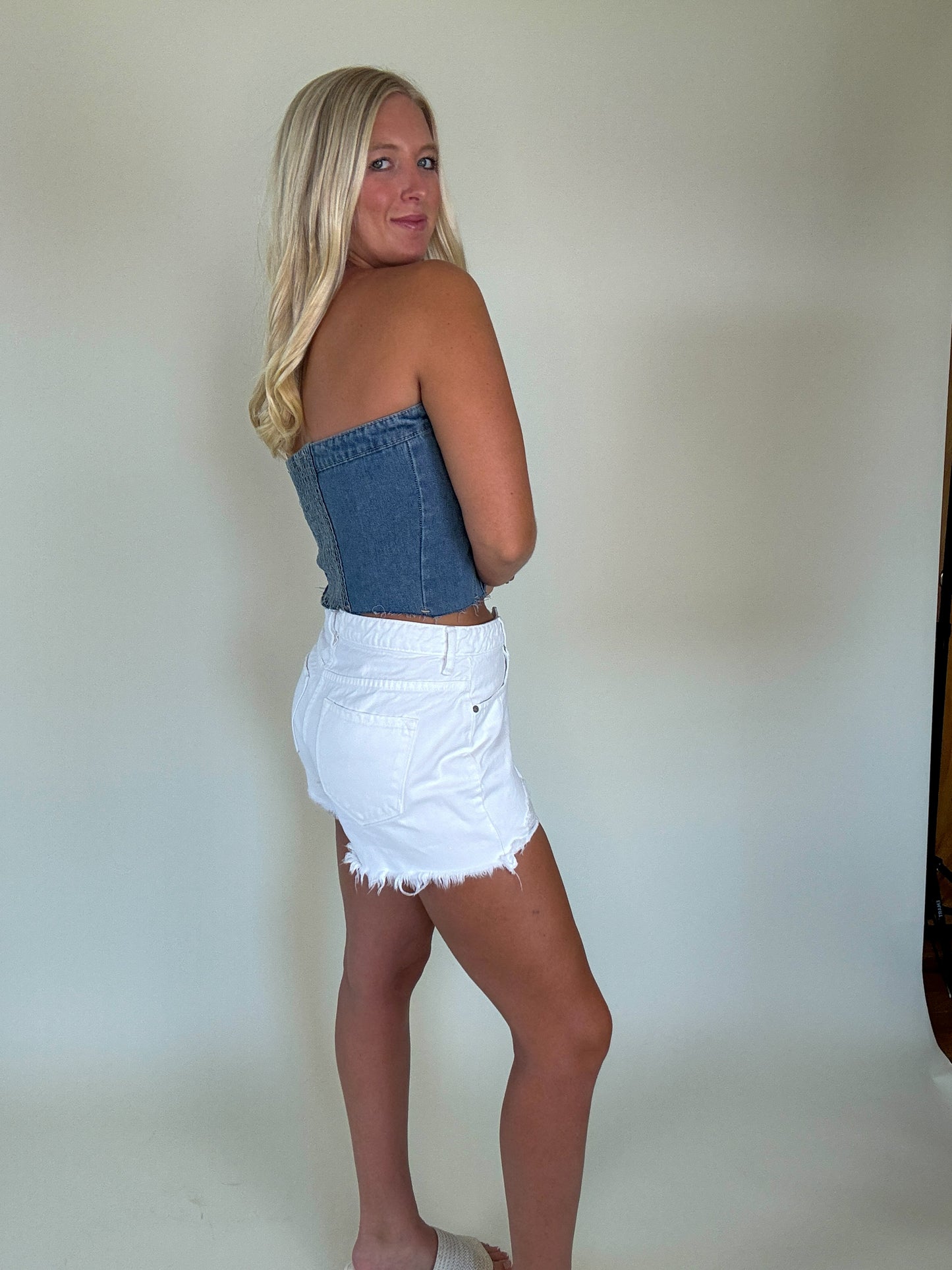 Denim Corset Top