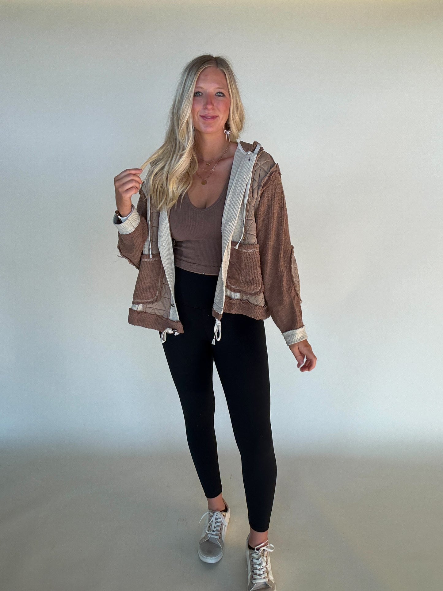 Miles Patchwork Hoodie - Oat/Cream