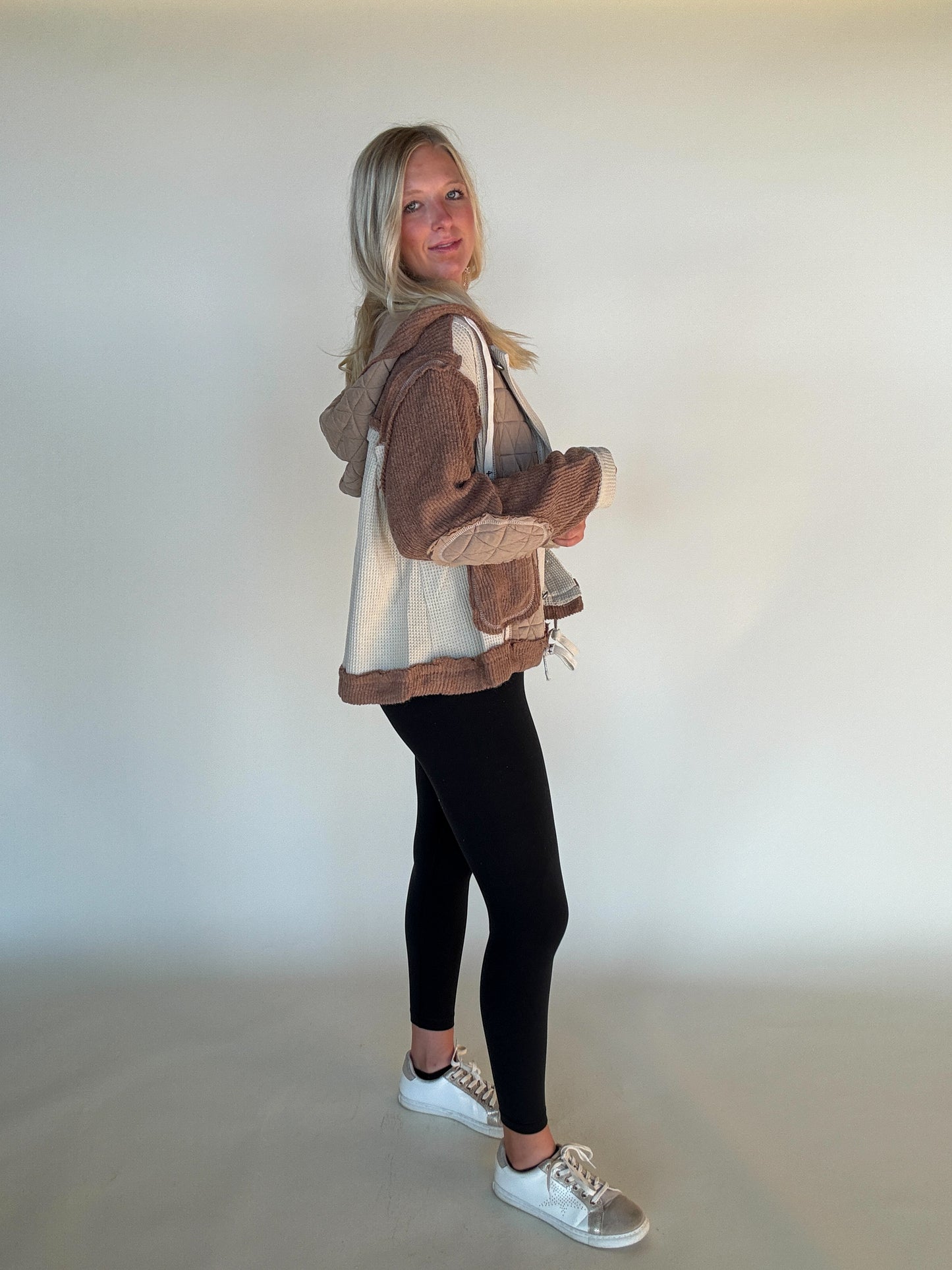 Miles Patchwork Hoodie - Oat/Cream