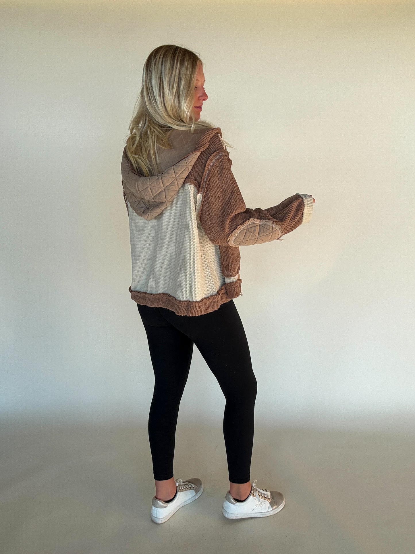 Miles Patchwork Hoodie - Oat/Cream