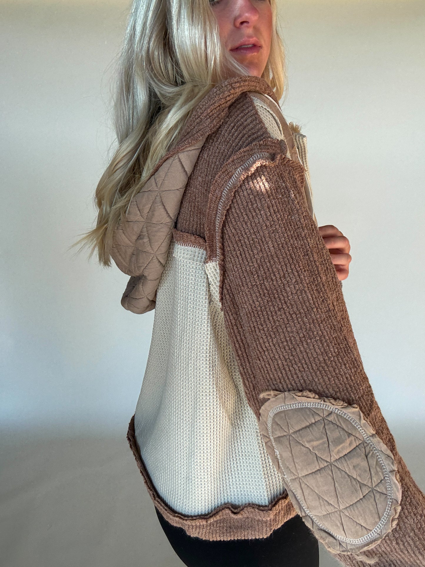 Miles Patchwork Hoodie - Oat/Cream