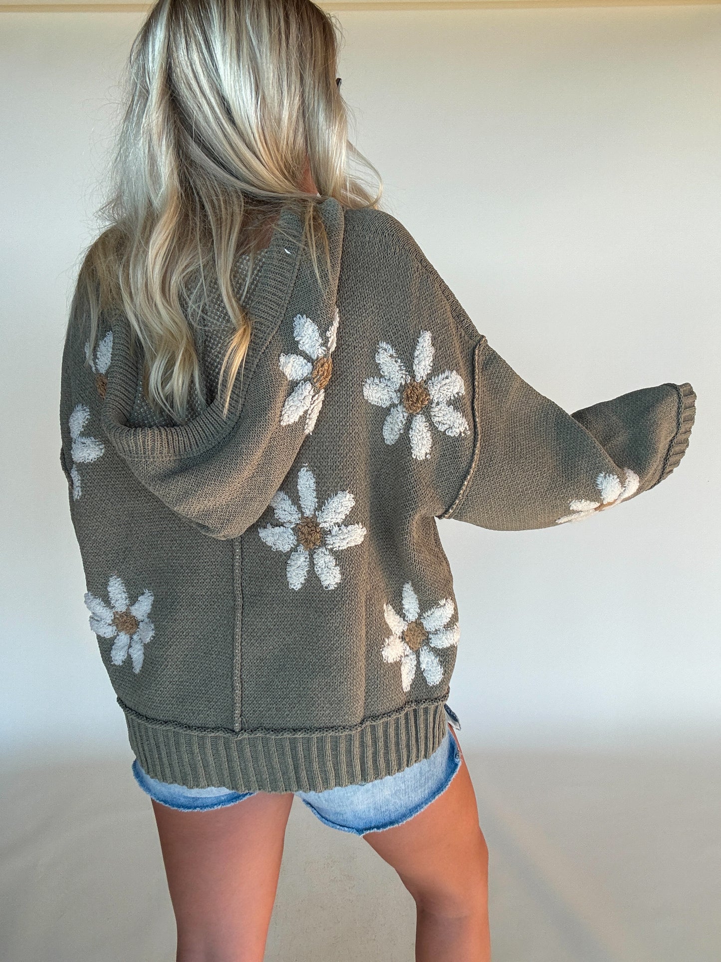 Golden Days Sweater Hoodie - Olive