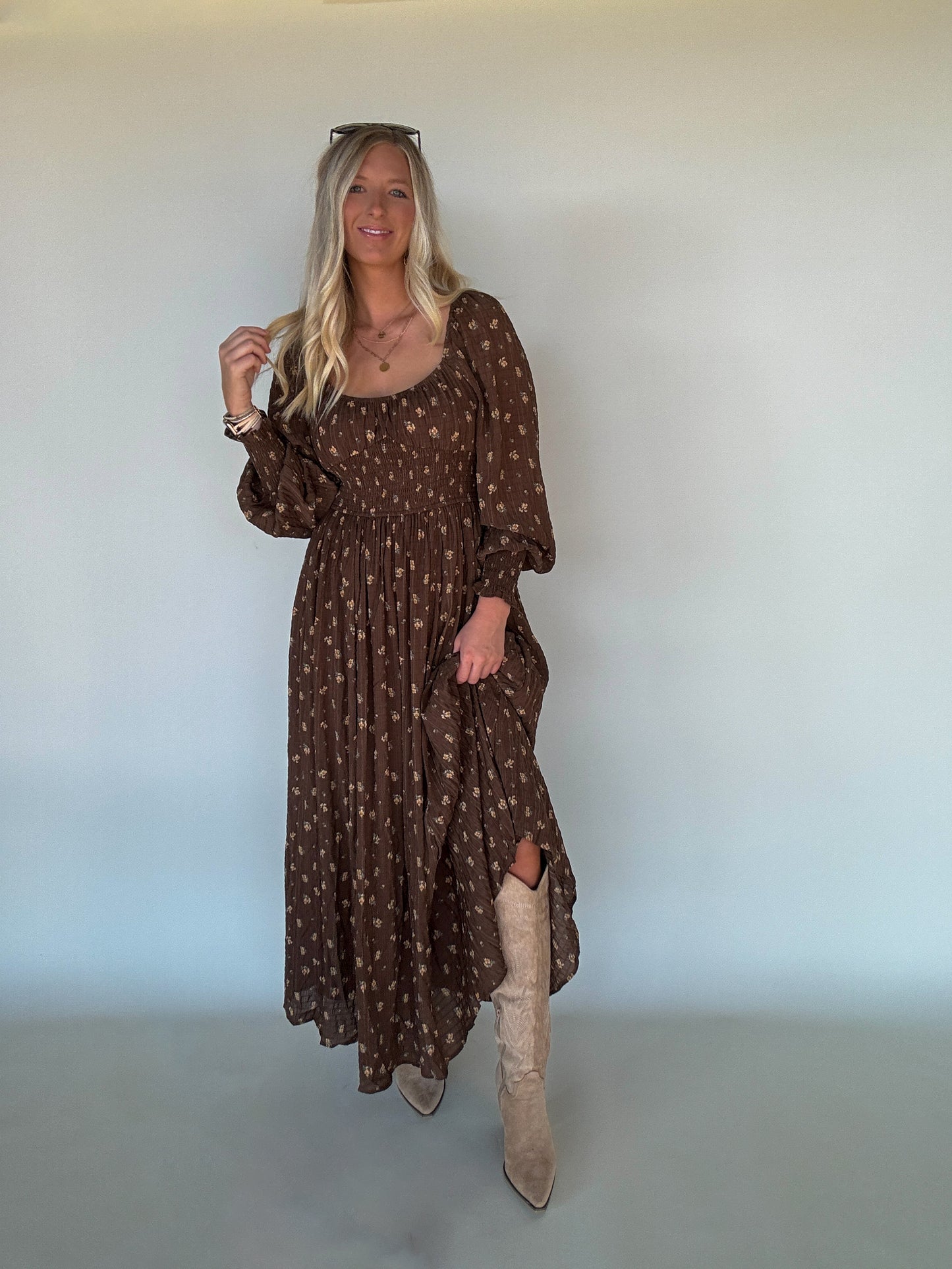 Sweetheart Floral Maxi Dress