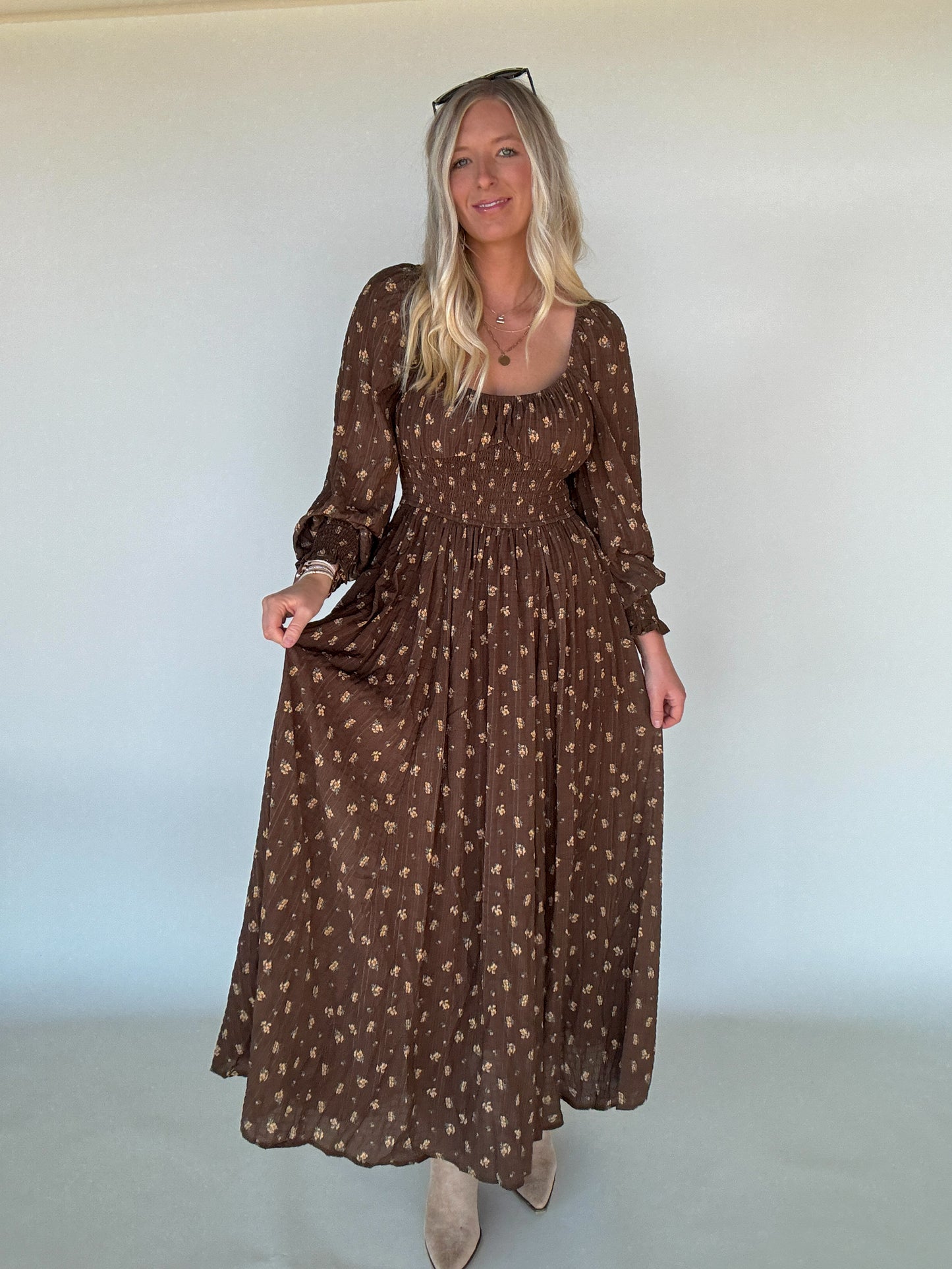 Sweetheart Floral Maxi Dress