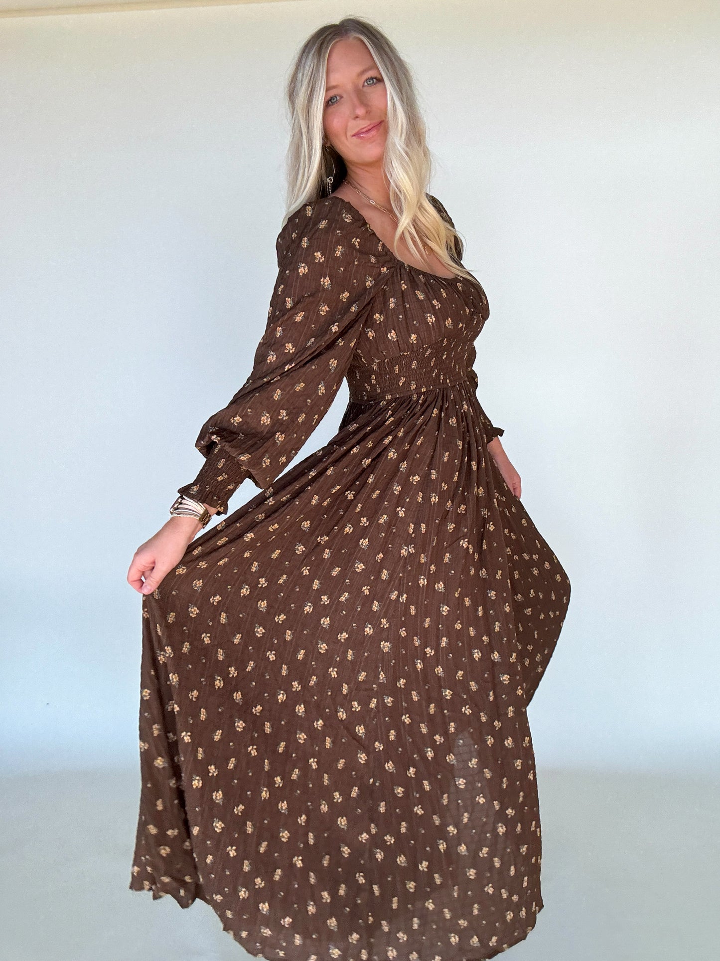 Sweetheart Floral Maxi Dress