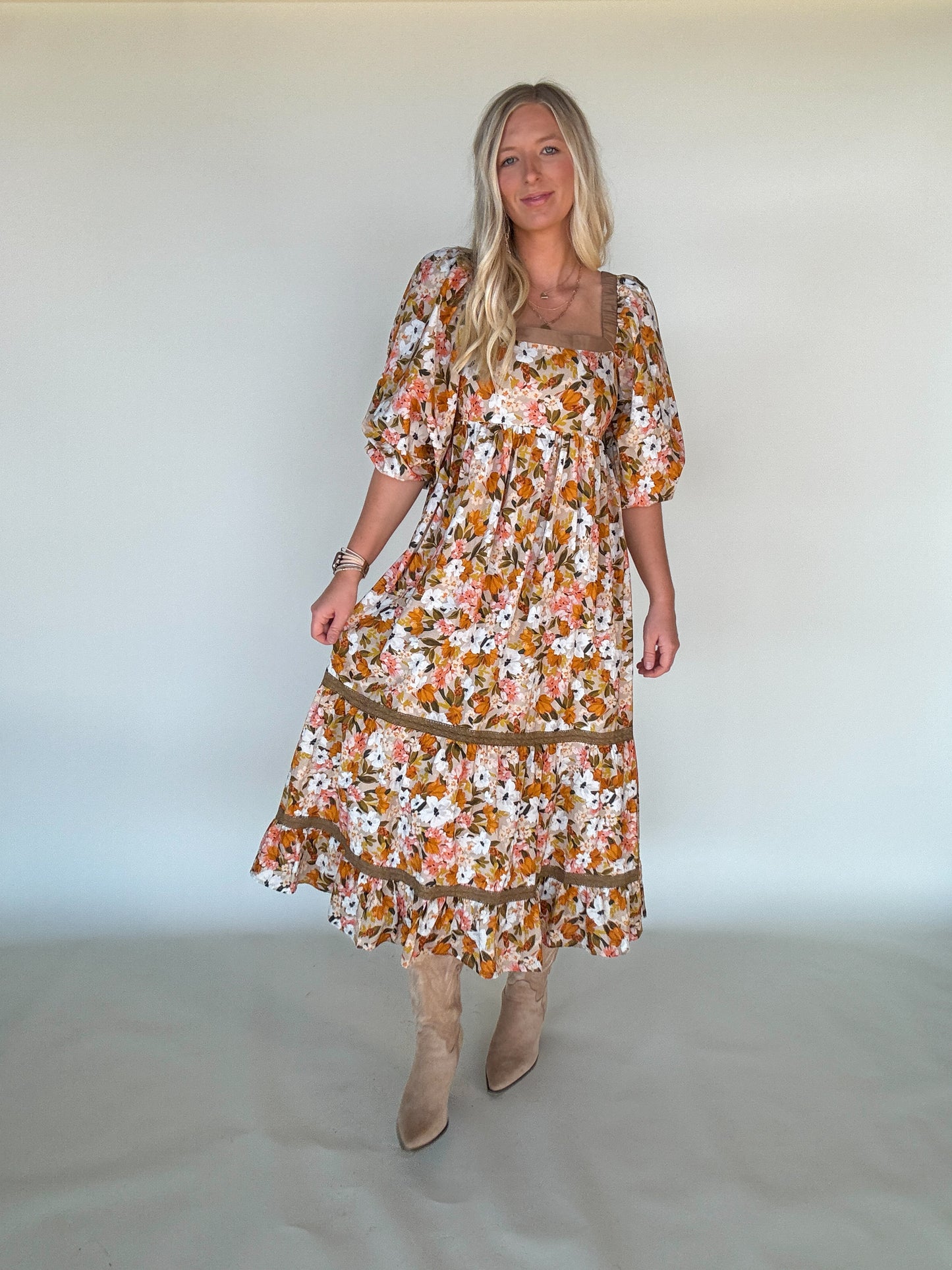 Tucker Floral Midi Dress