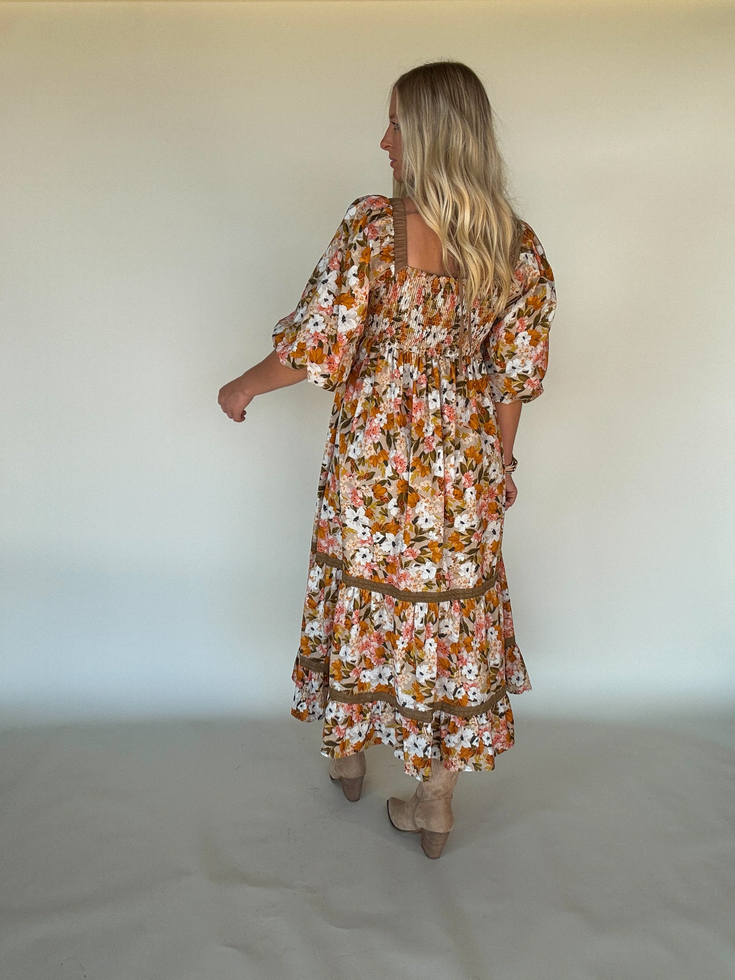 Tucker Floral Midi Dress
