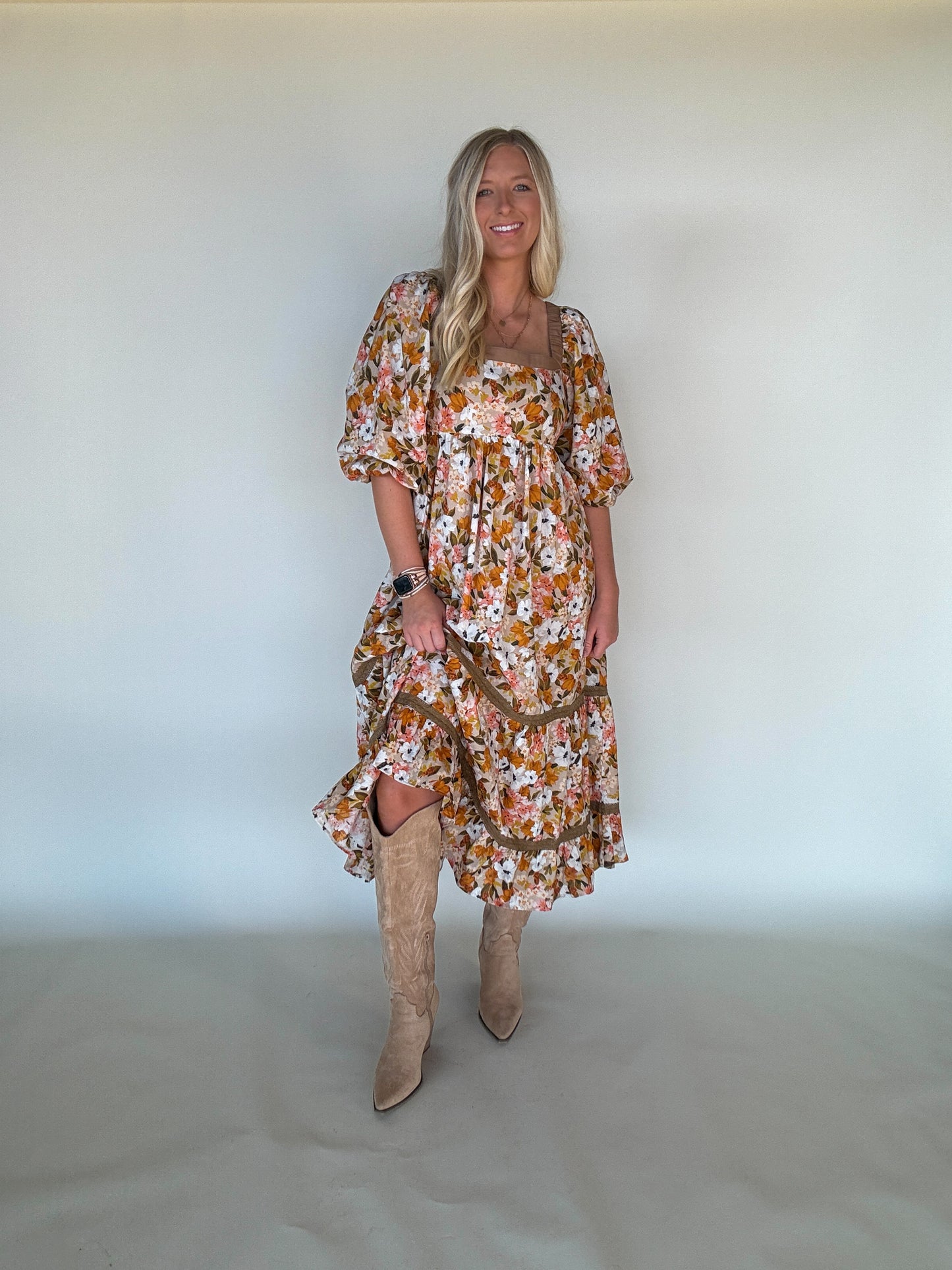 Tucker Floral Midi Dress