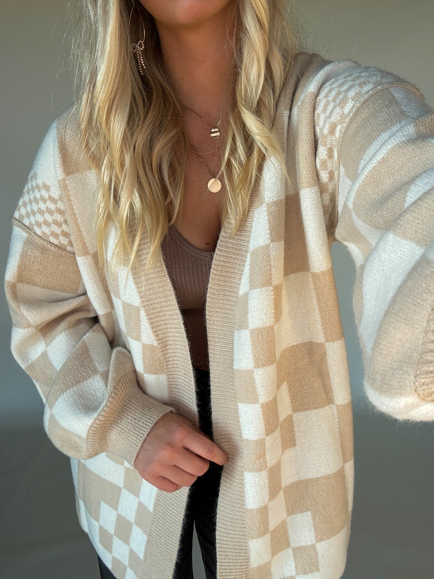 Checker Board Cardigan