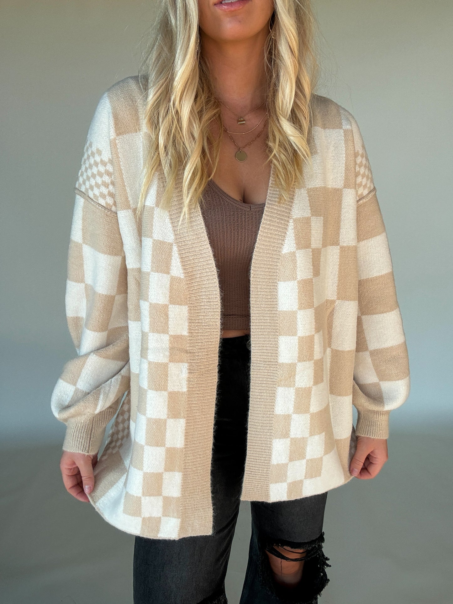 Checker Board Cardigan
