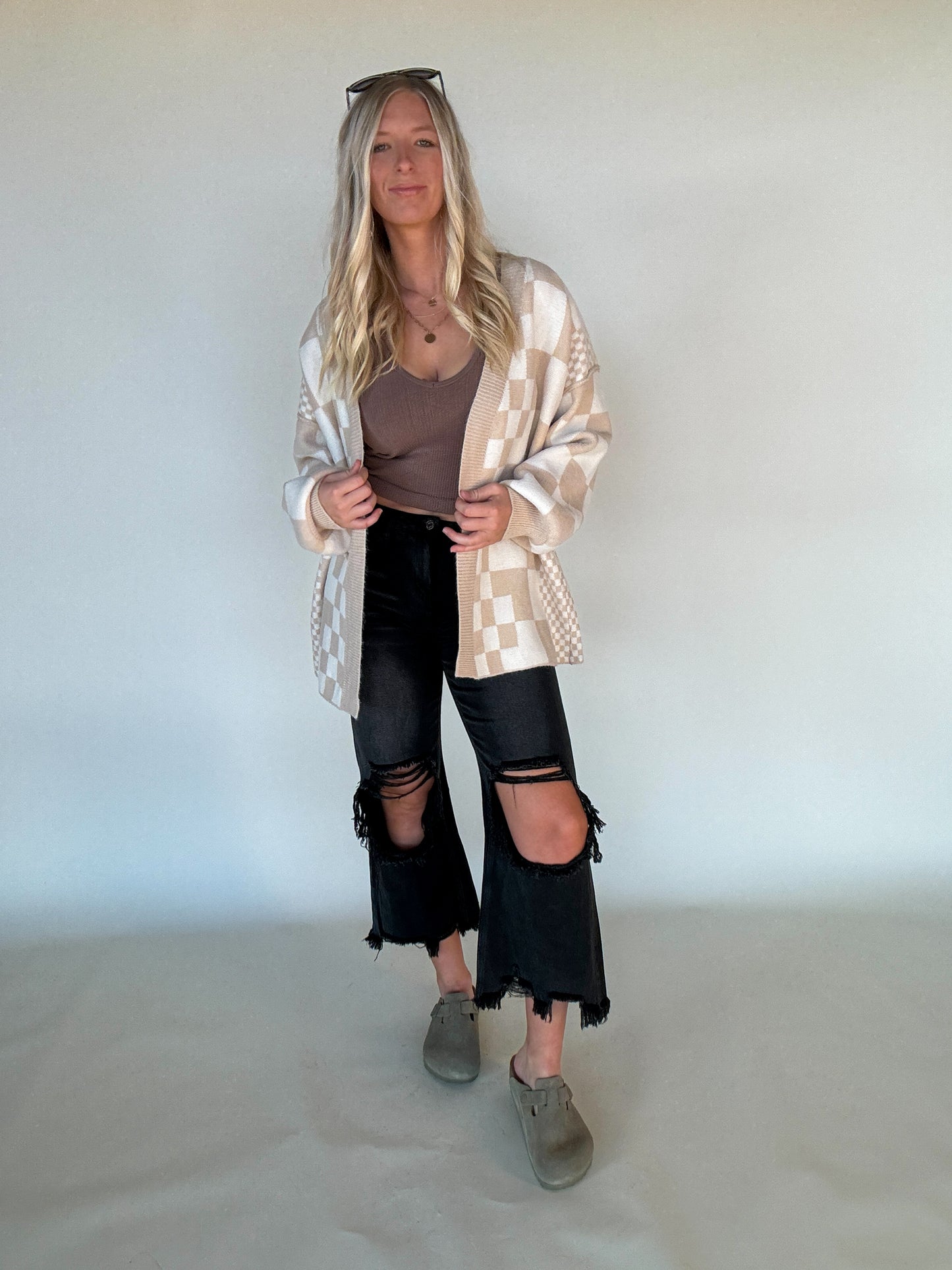 Checker Board Cardigan