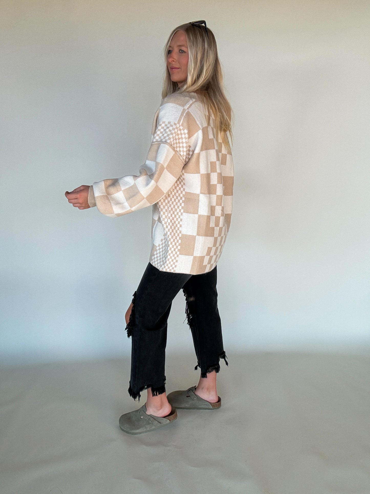 Checker Board Cardigan