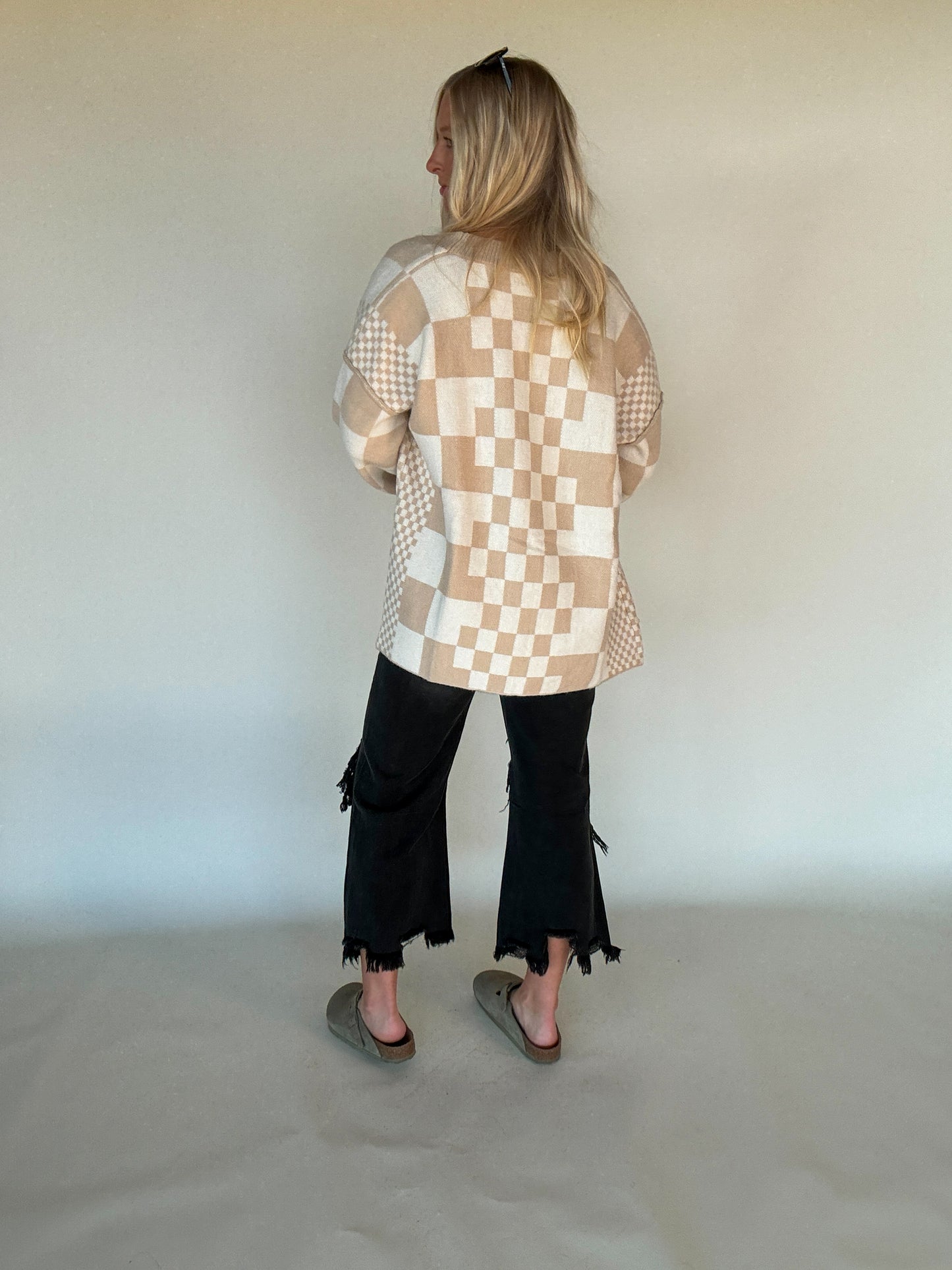 Checker Board Cardigan