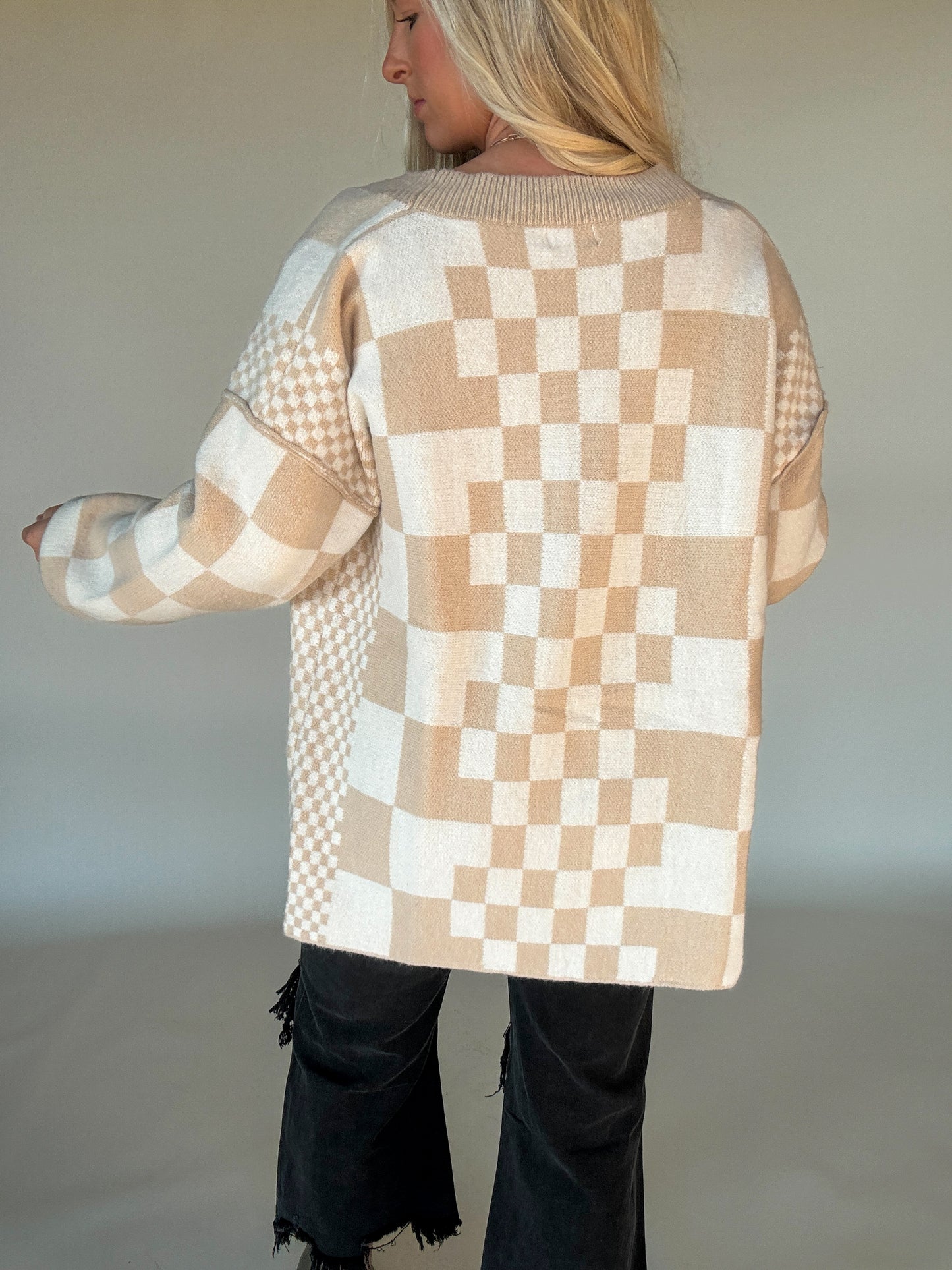 Checker Board Cardigan