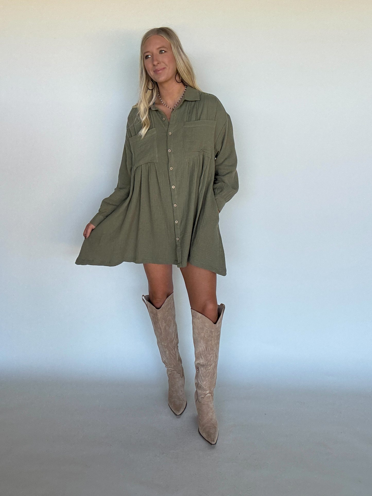 Harmony Dress - Olive