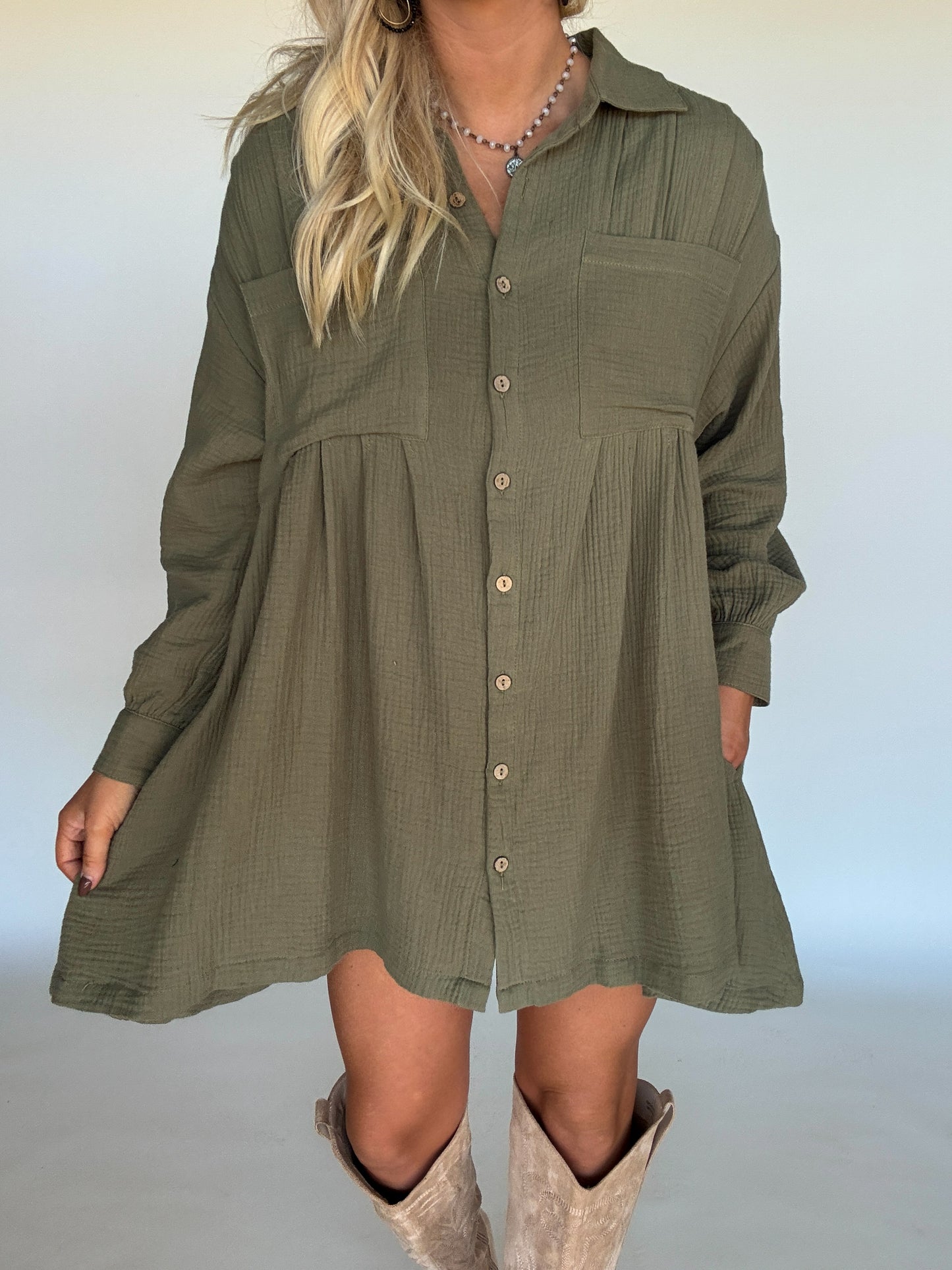 Harmony Dress - Olive