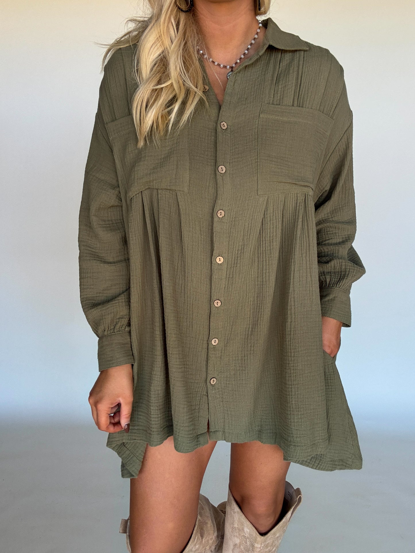 Harmony Dress - Olive