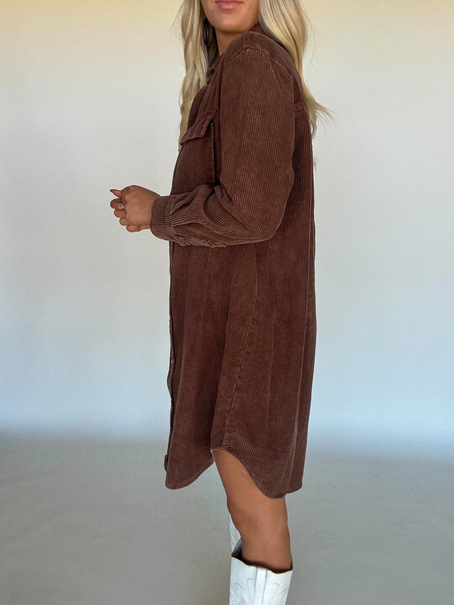 Brown Corduroy Dress