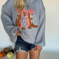 Girly Pop Cowboy Boots Sweater
