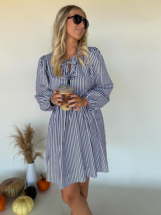 Polly Front Tie Mini Dress