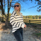 Ollie Striped Sweater - Creme/Black