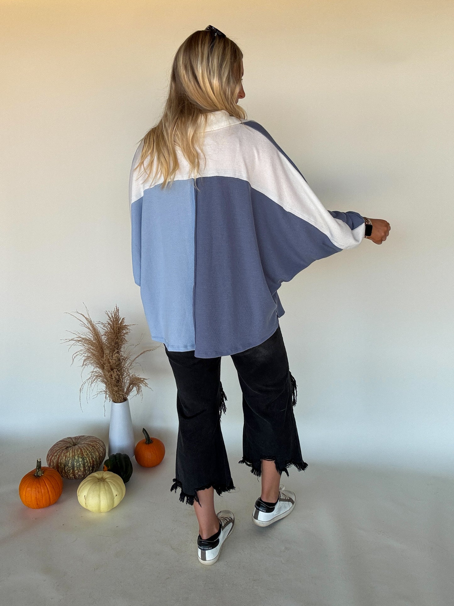 Gabbie Colorblock Denim Pullover