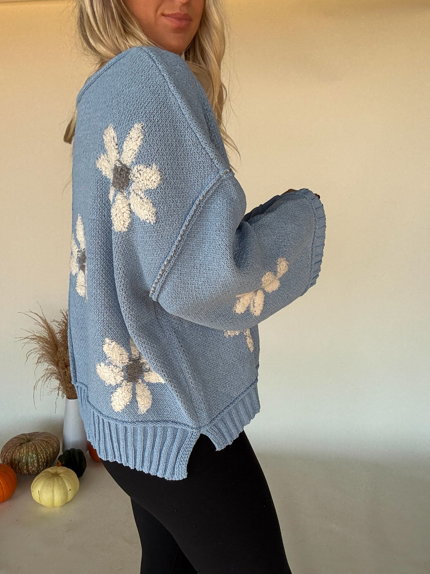 Golden Days Sweater - Baby Blue